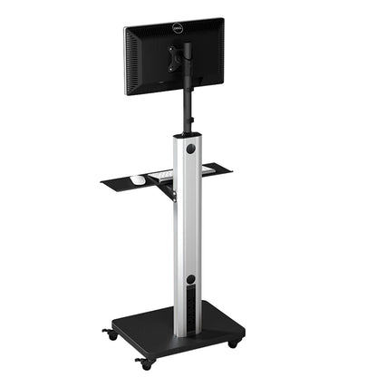 Mobile Workstation with Monitor Mount,Medical Trolley Cart with Wheels, Medical Nurse Hospital Workstation, Office Portable Computer Cart Keyboard Tray