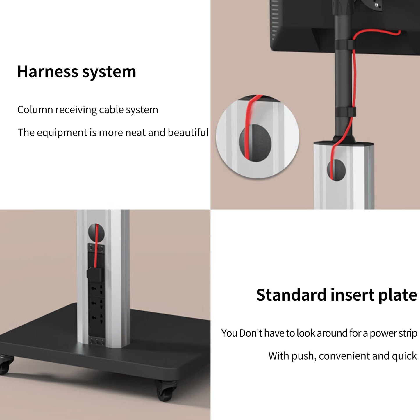 Mobile Workstation with Monitor Mount,Medical Trolley Cart with Wheels, Medical Nurse Hospital Workstation, Office Portable Computer Cart Keyboard Tray