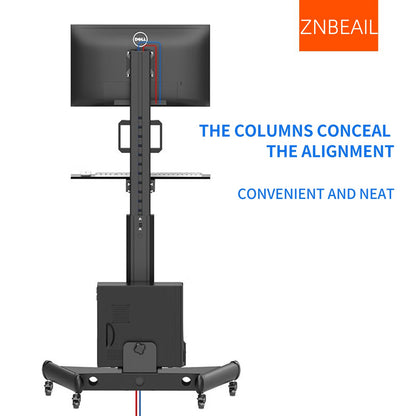 Mobile Workstation with Monitor Mount,Medical Trolley Cart with Wheels, Medical Nurse Hospital Workstation, Office Portable Computer Cart Keyboard Tray