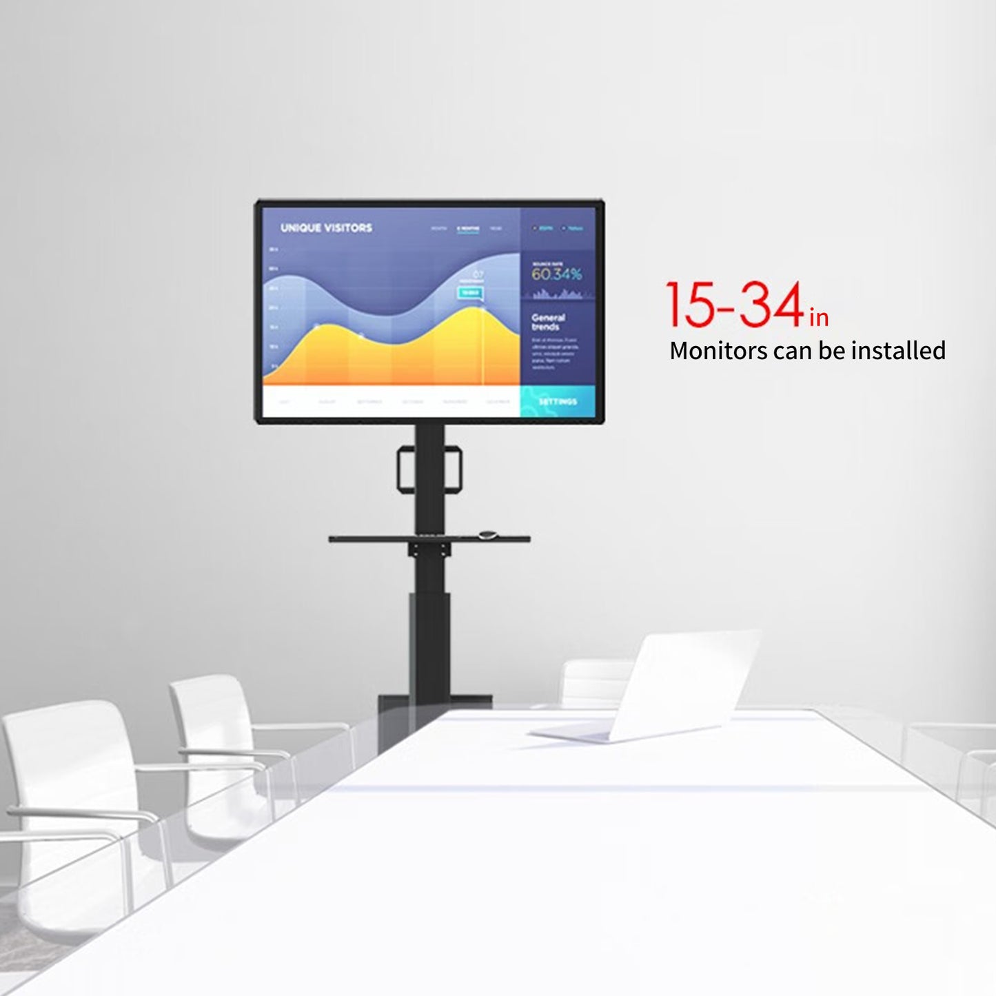 Mobile Workstation with Monitor Mount,Medical Trolley Cart with Wheels, Medical Nurse Hospital Workstation, Office Portable Computer Cart Keyboard Tray