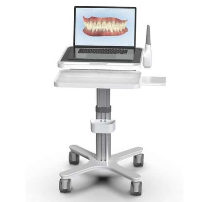 Medical Trolley Cart with Laptop Tray and Oral Scanner Holder, Dental Clinic Cart on Wheels for Hospital Beauty Salons