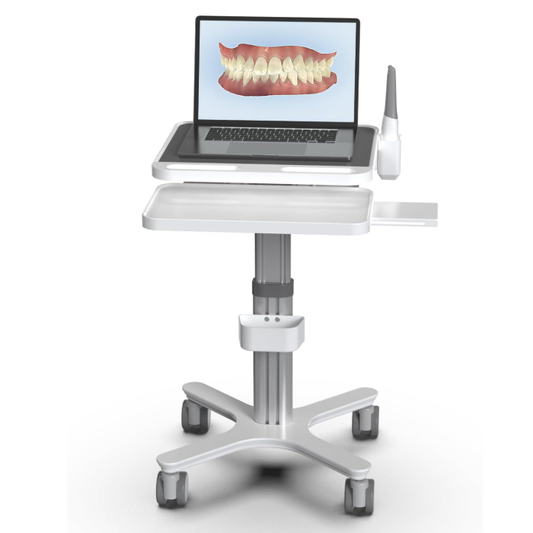 Medical Trolley Cart with Laptop Tray and Oral Scanner Holder, Dental Clinic Cart on Wheels for Hospital Beauty Salons