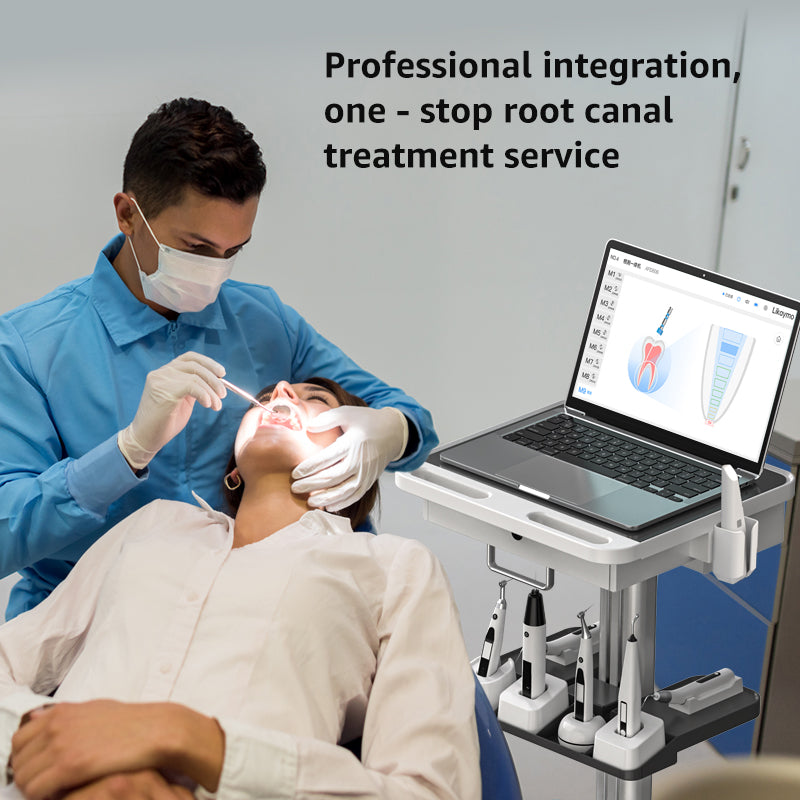 Dental Clinic Trolley Cart with Oral Scanner Holder and Equipment Pallet,Hospital Mobile Workstation with Laptop Tray and Silent Wheels, for Office School Salon Lab etc.